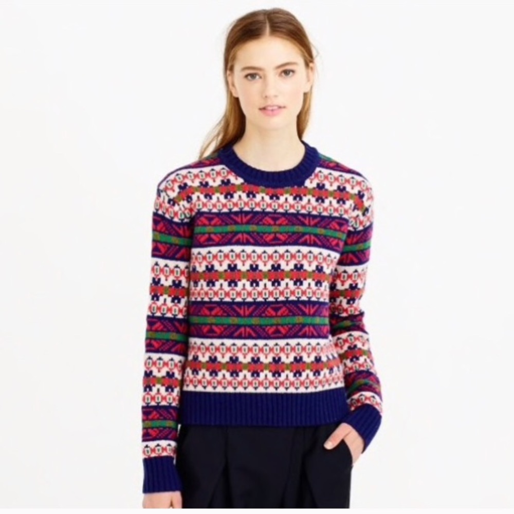 Jcrew Lambswool fair isle sweater in small