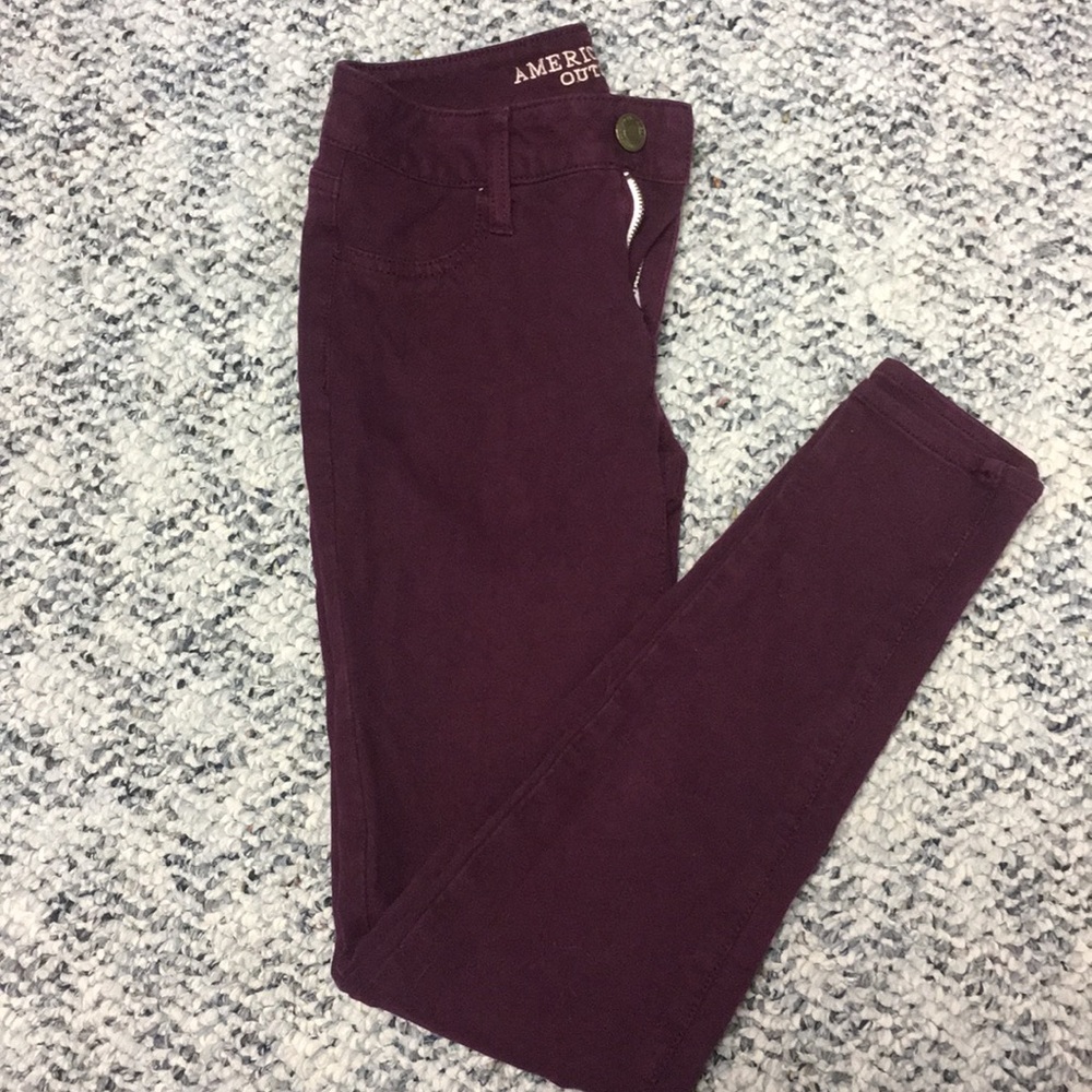 Maroon American Eagle Jeggings 🦅