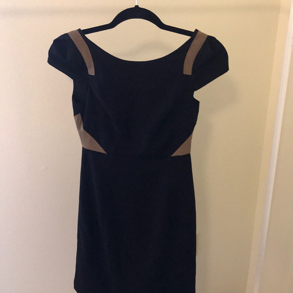 Black Cap sleeve LBD with scoop back
