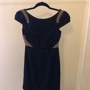 Black Cap sleeve LBD with scoop back