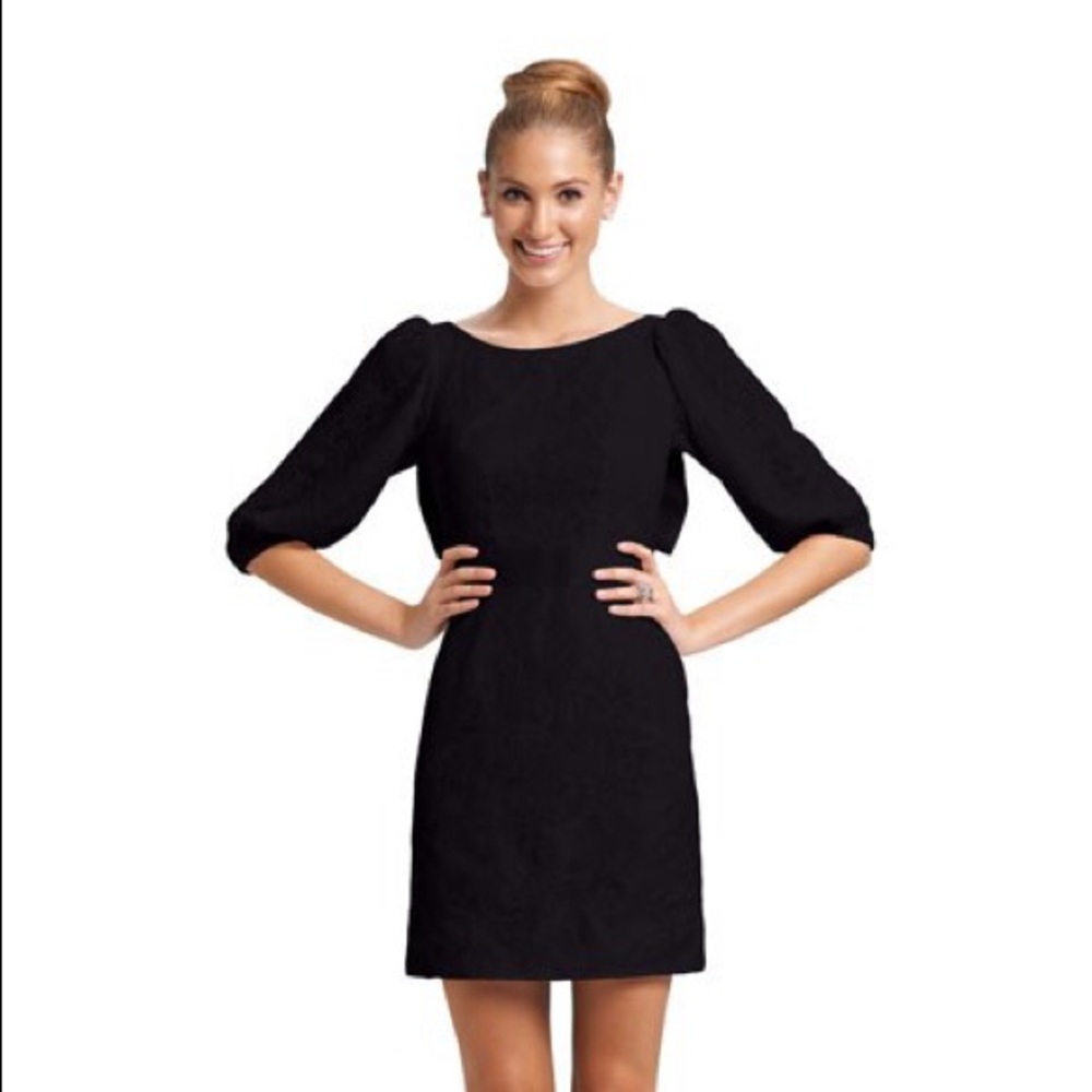 3/4 sleeve Lace Little Black dress by Kirribilla