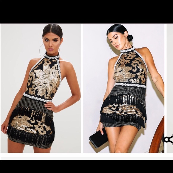 Pretty Little Things Dresses & Skirts - Black and Gold Sequin Dress