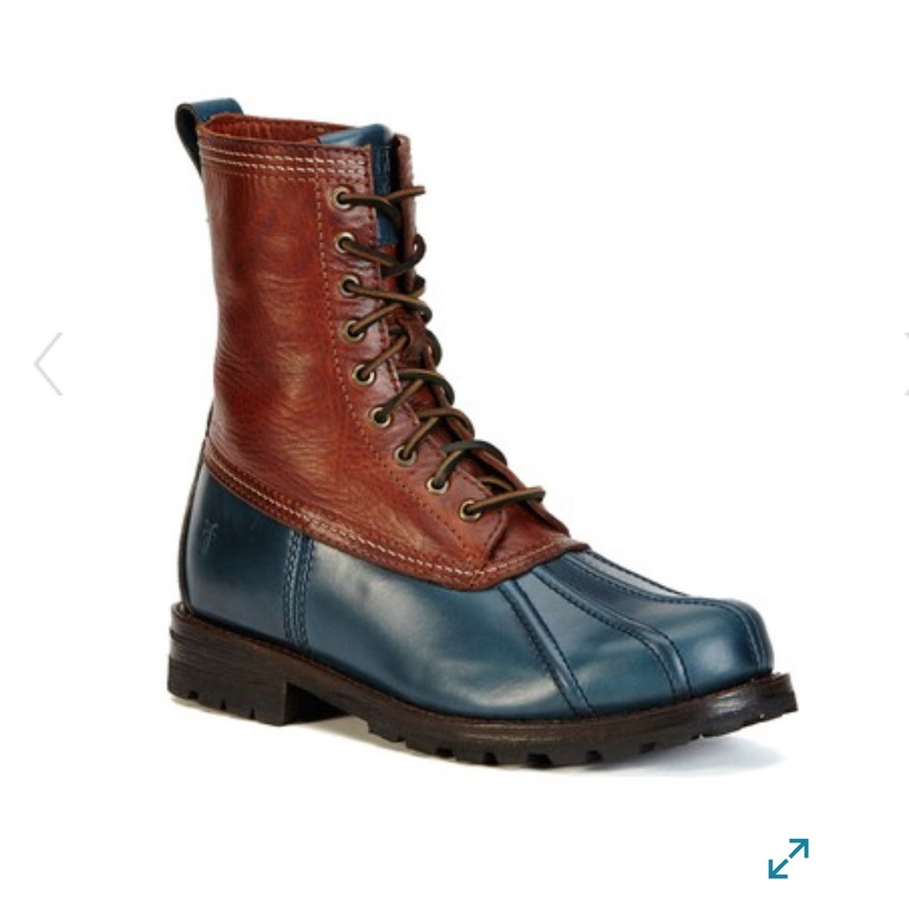 Frye Veronica Duck Navy Shearling Leather Boot