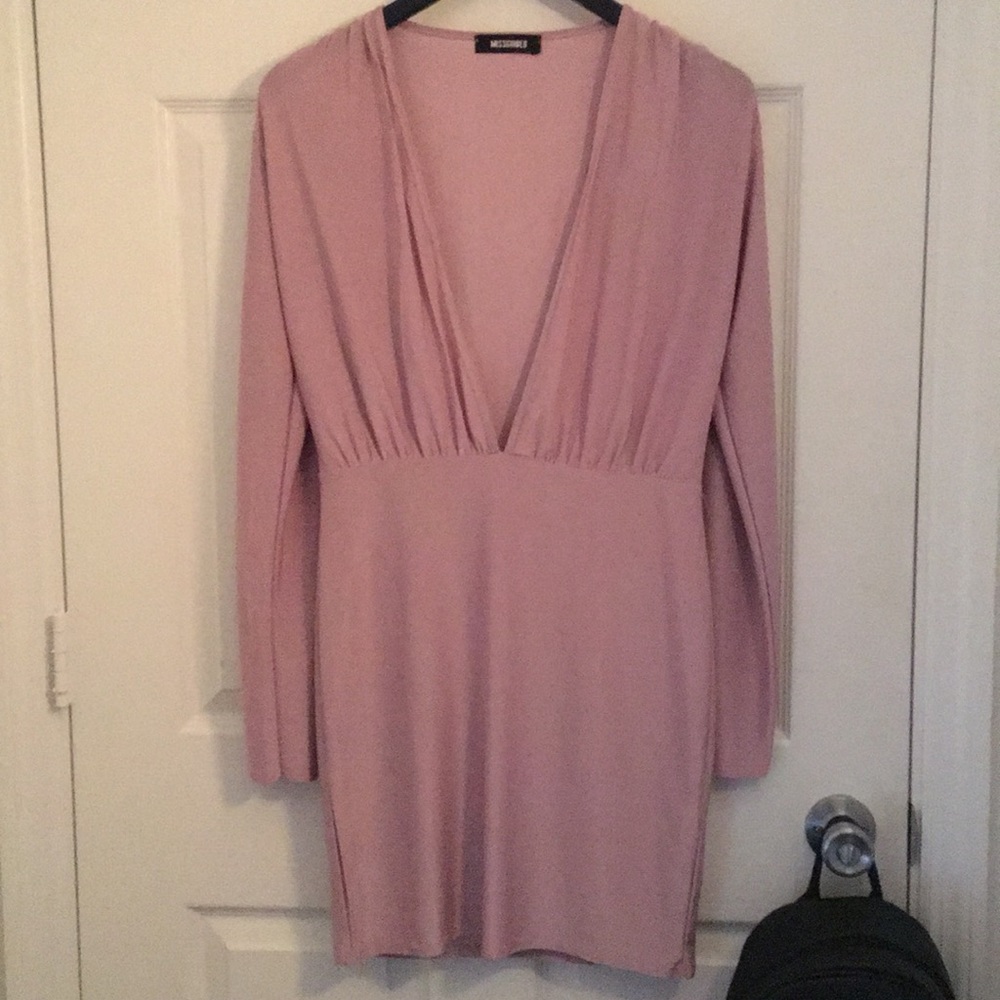 Tight fitted plunge dress