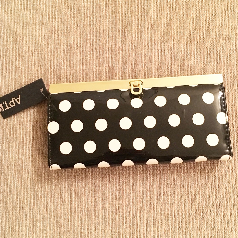 Apt 9 polka dot clutch