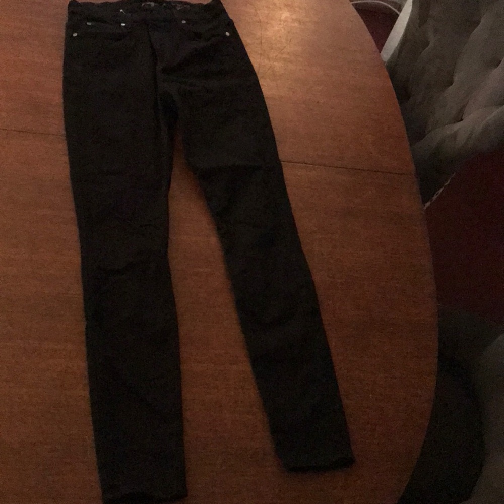 7 for all mankind jeans, black, high waist skinny