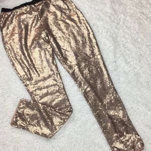 Gold Sequin Leggings