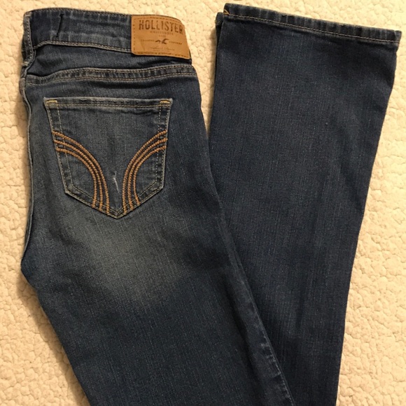 Hollister distressed boot cut jeans size 1R - Picture 2 of 4