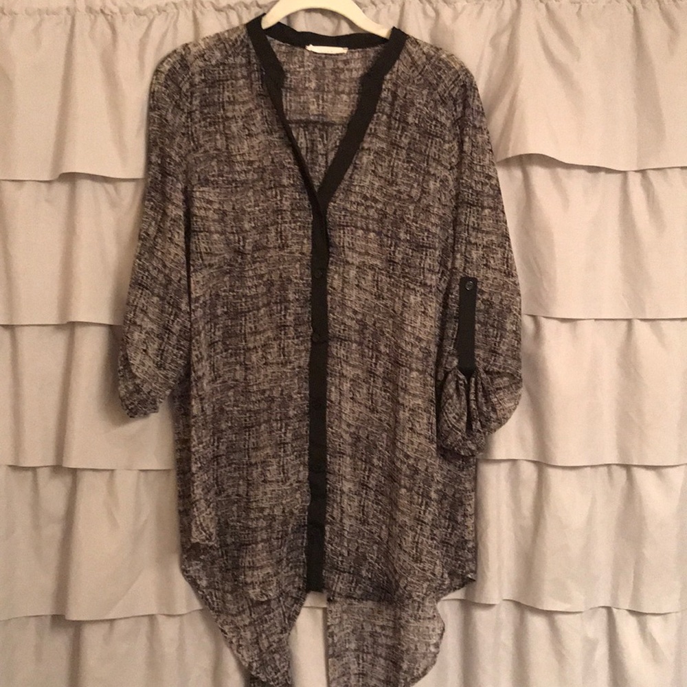 Black and Grey Blouse