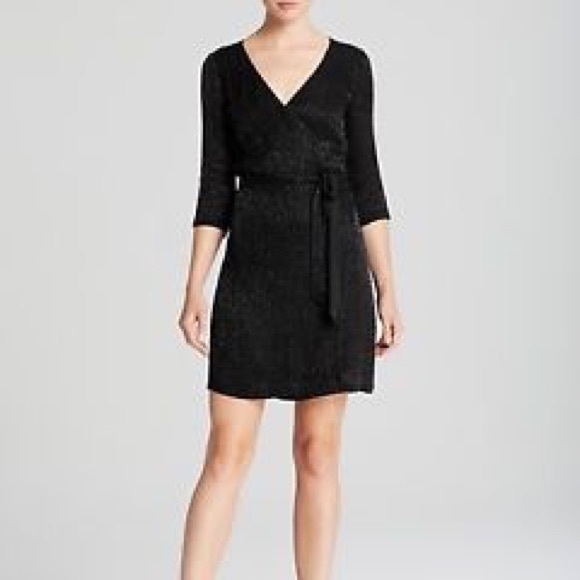 DVF Beaded Julian Two Mini Wrap Dress - Picture 2 of 7