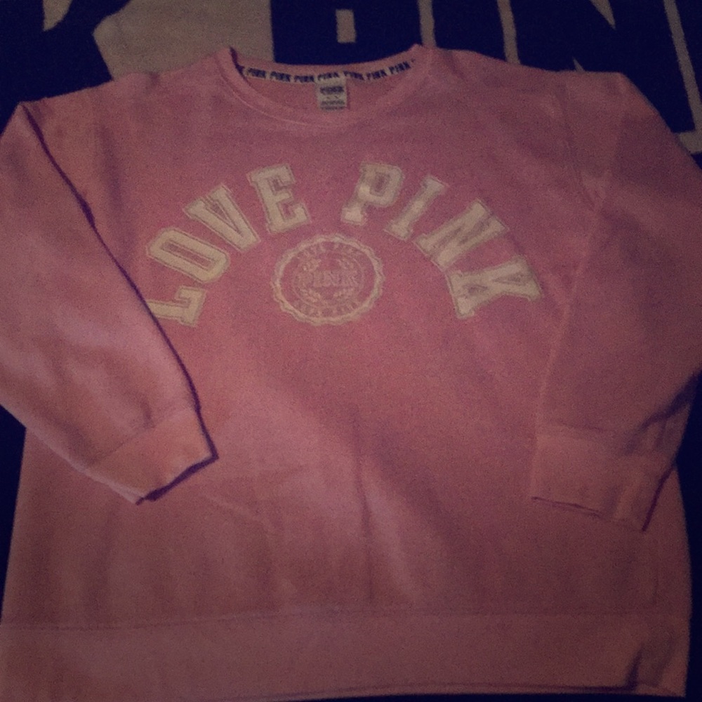 PINK VS M SWEATSHIRT PINK WHITE