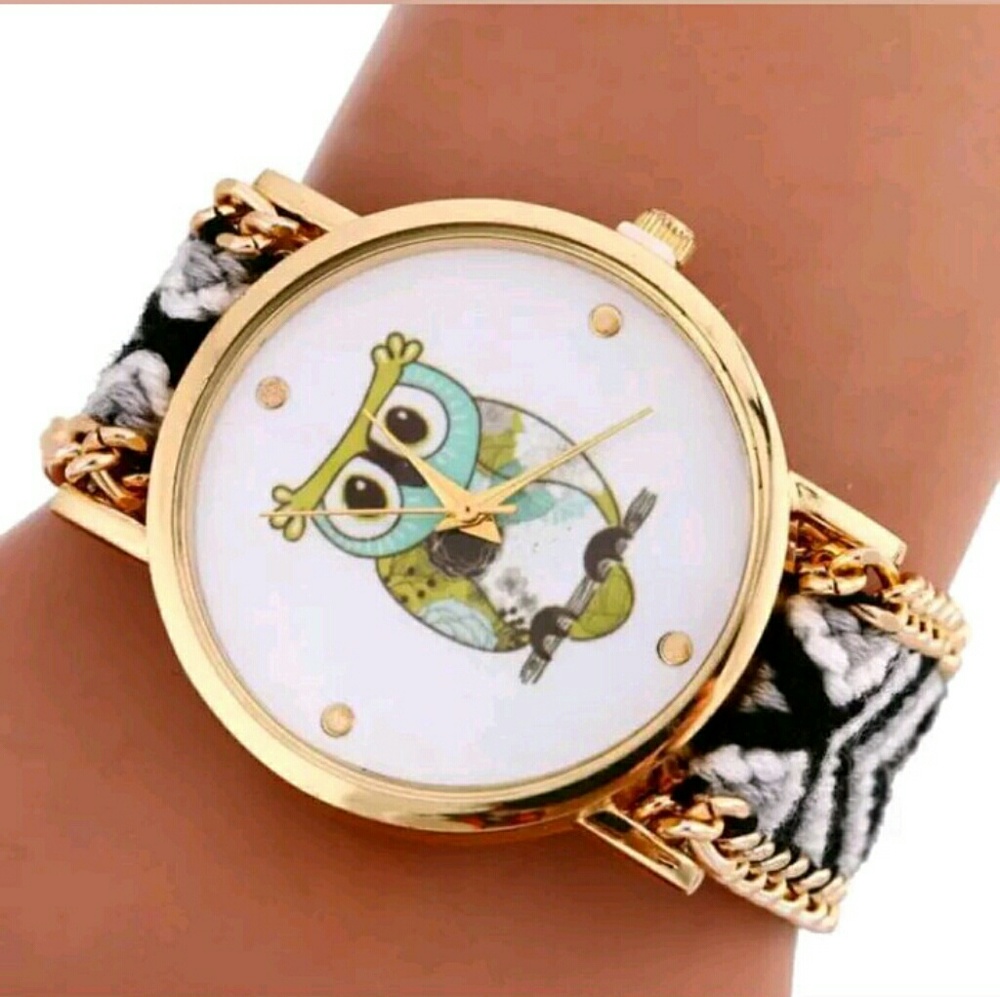 Owl watch /bracelet. Boho look.