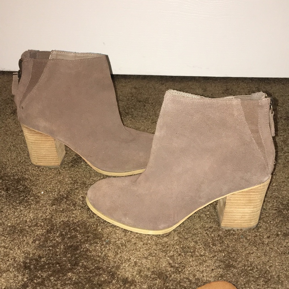 Suede ankle booties