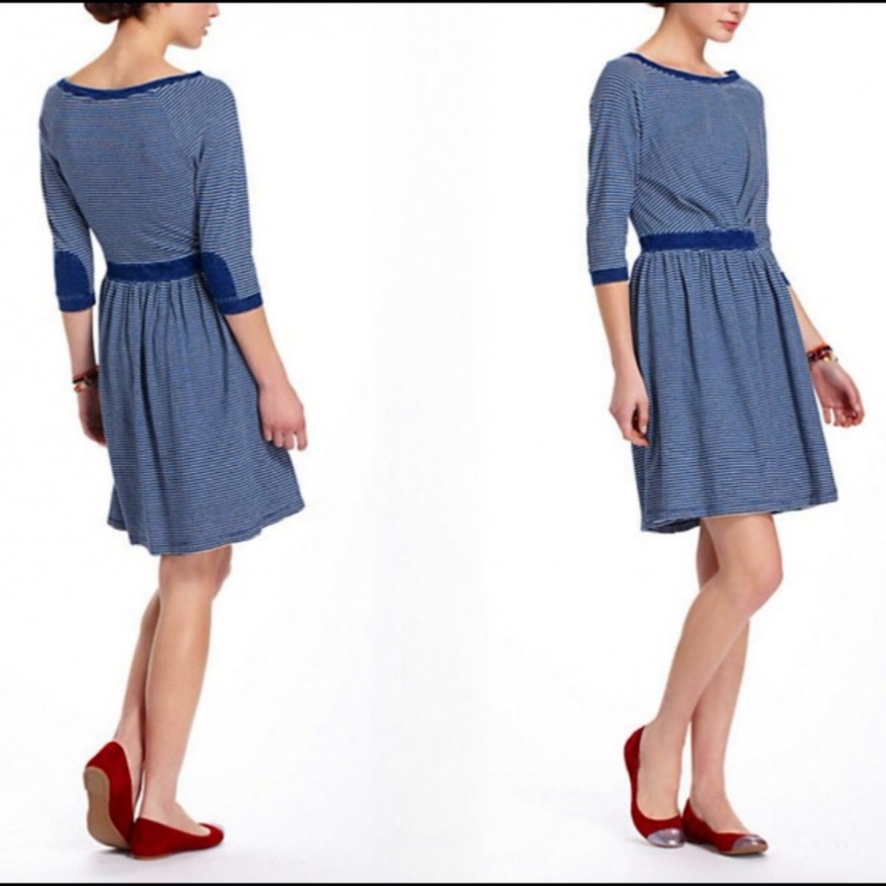 {Anthropologie} patched racquet dress