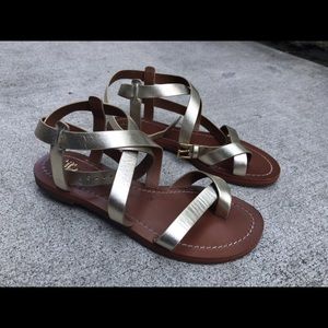 Tory Burch Patos Gold Metallic Sandal