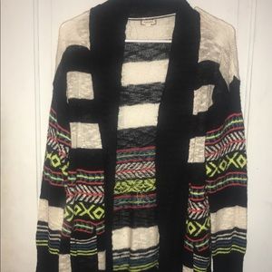 Aztec printed cardigan
