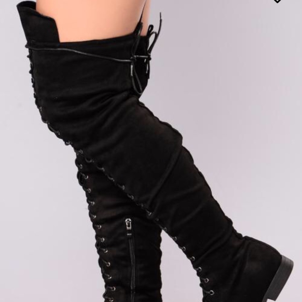 Brand new fashion nova boots “tall talk flat boot”