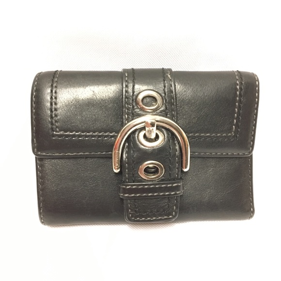 Coach Handbags - Coach leather wallet color black