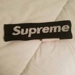 Supreme 2014 New Era Logo Fleece Lined Black Headb