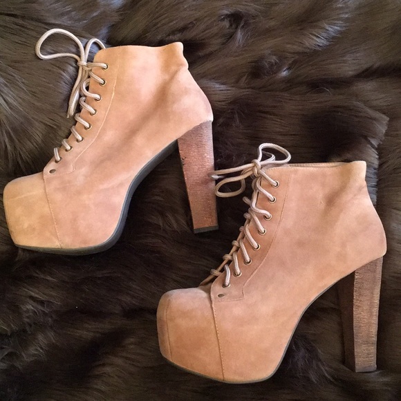 Jeffrey Campbell Havana Last Suede Tan Booties - Picture 4 of 8