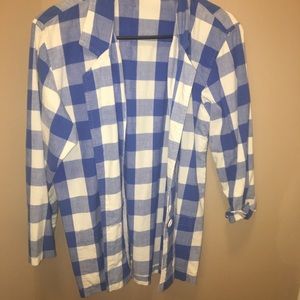 Blue flannel top