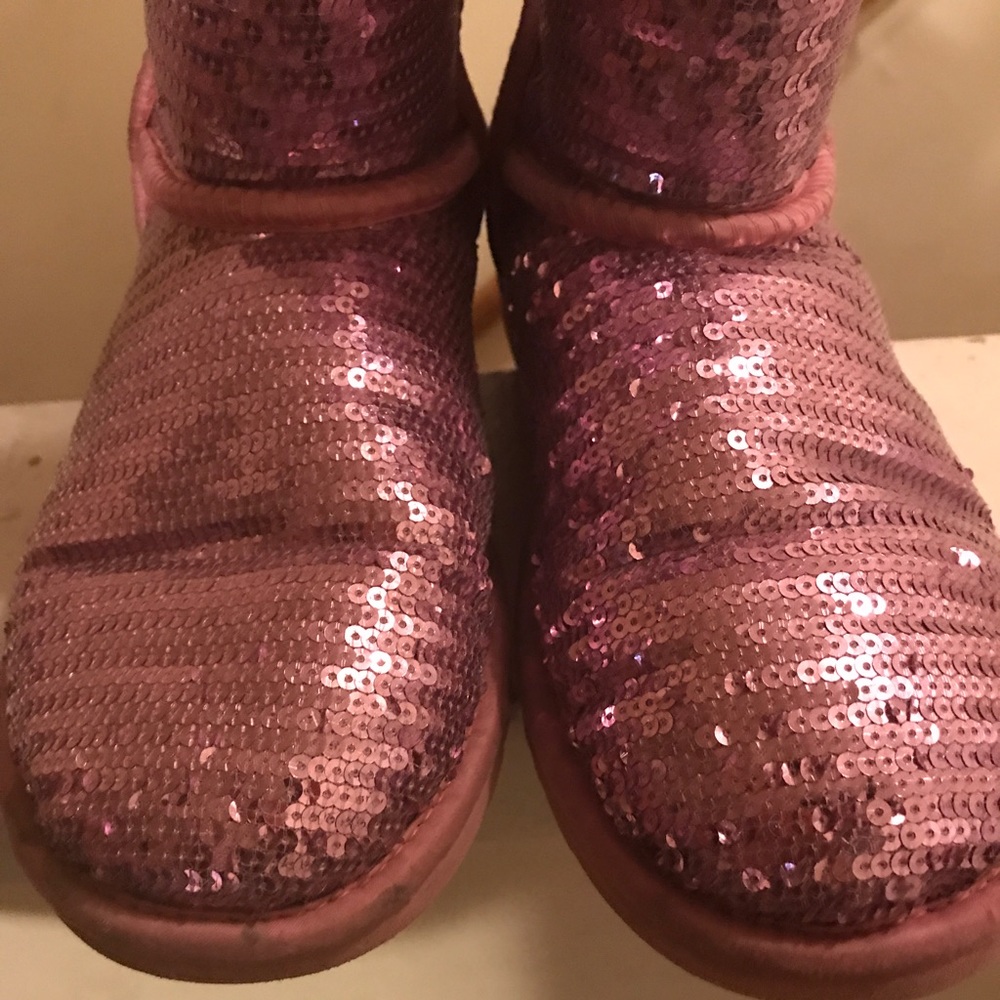 Pink sequin uggs