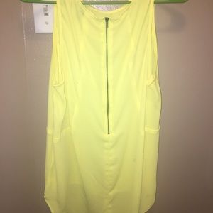 Yellow tank with zipper