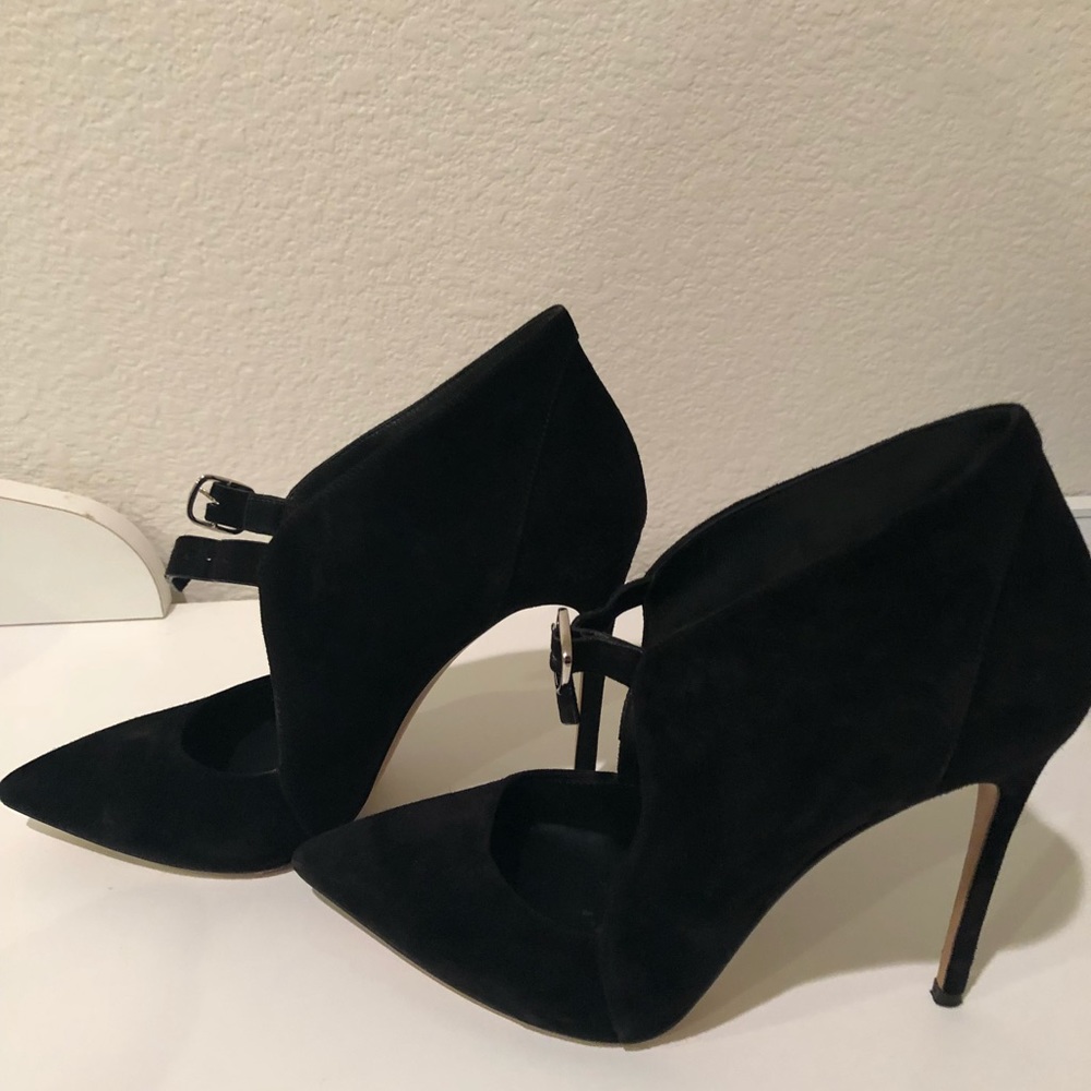 Casadei black suede pumps