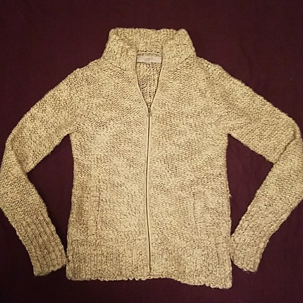 Loft zip up sweater