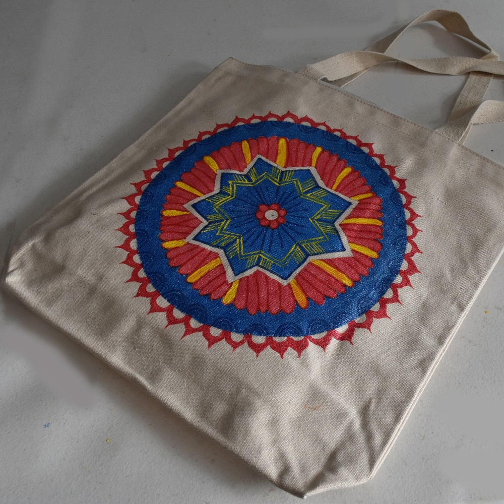 Handpanited Tote Bag/ Canvas Bag
