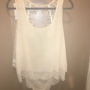 White lace top