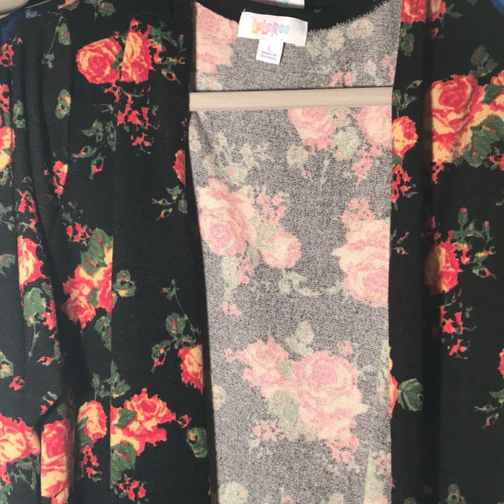 Lularoe Sarah Black Floral with roses