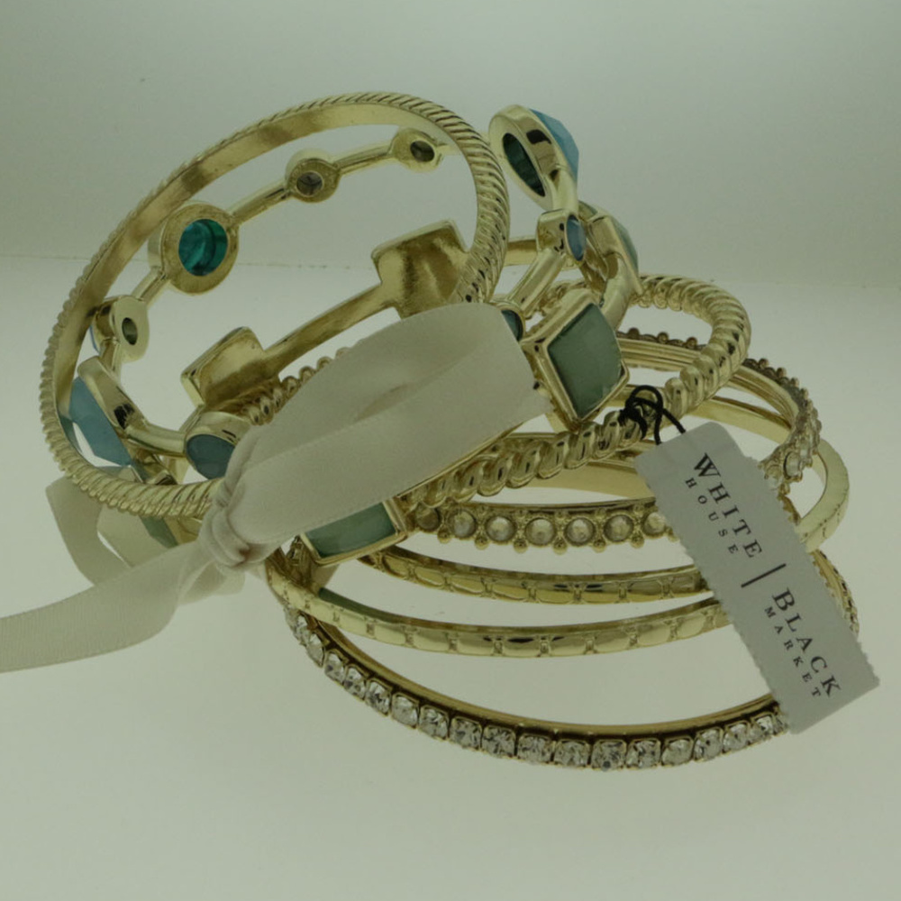 NWT set of 7 gold/ blue stone and crystals WHBMB27 - Picture 4 of 4