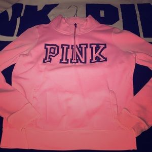 PINK VS M SWEATSHIRT HALF ZIP UP