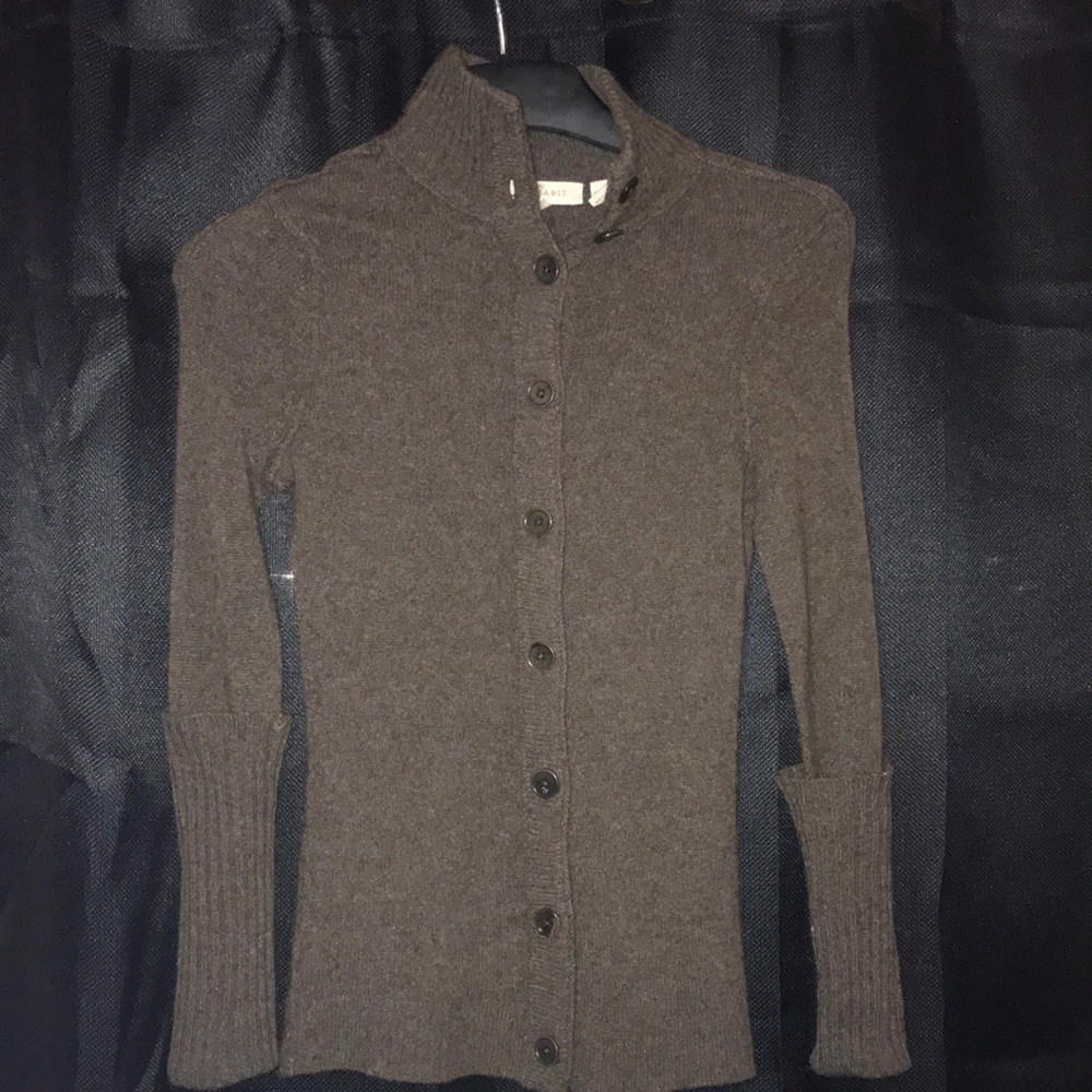 INHABIT Grey/brown cashmere cardigan (NEW)