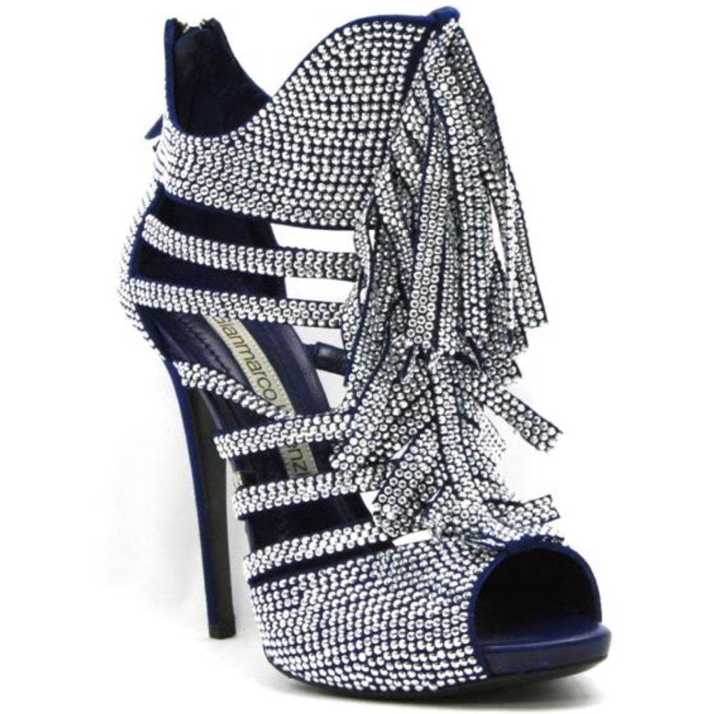 Gianmarco Lorenzi Crystal Fringe Sandal