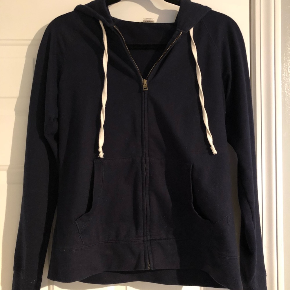 Women’s J. Crew Navy full zip Jacket sweatshirt