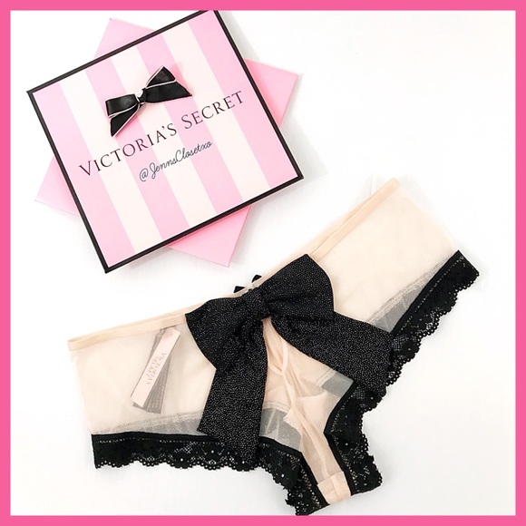 •Victoria’s Secret• Glitter Bow Back Panty - Picture 2 of 3