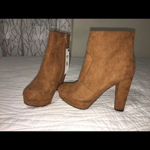 Tan booties