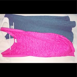 Women's PINK tank tops gray and pink
