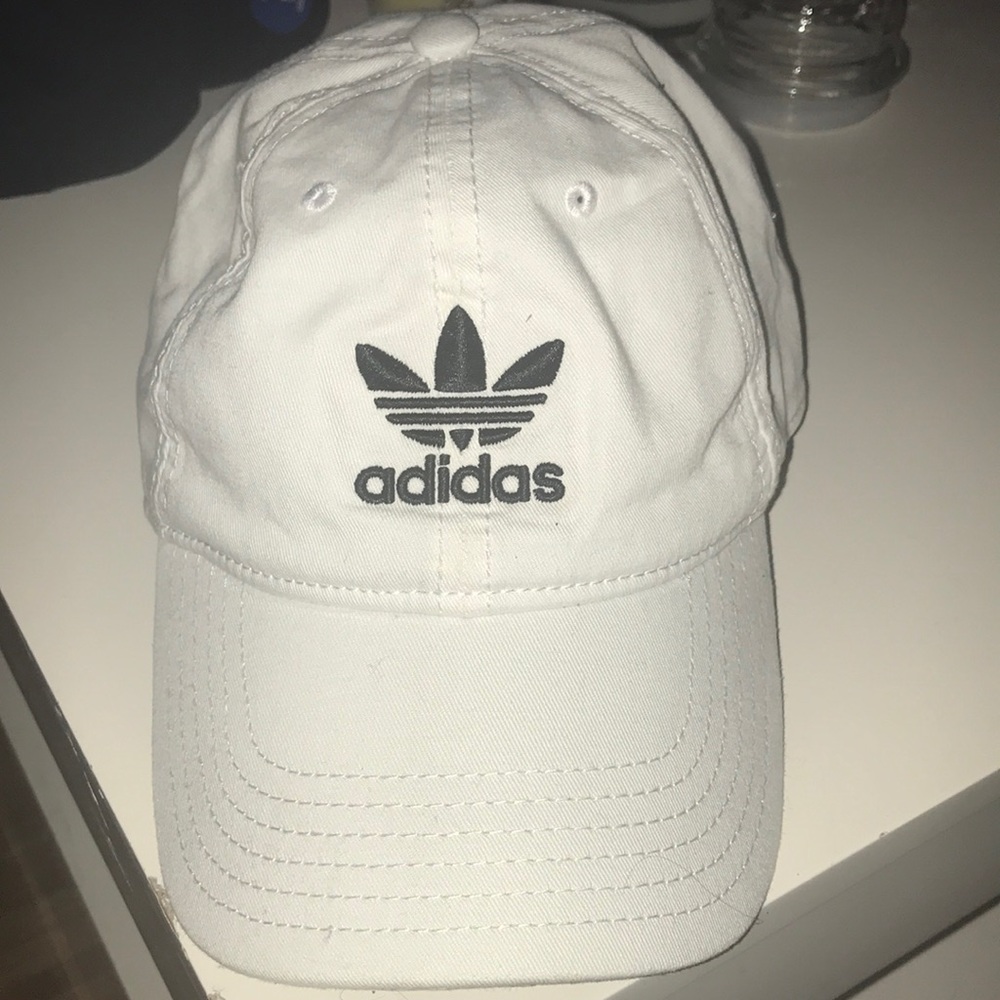 White adidas adjustable hat