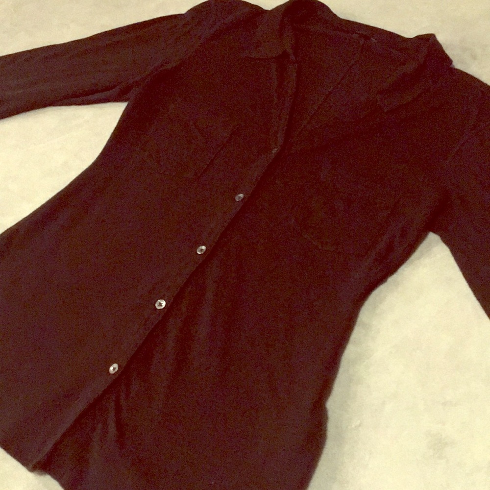 Black button up top