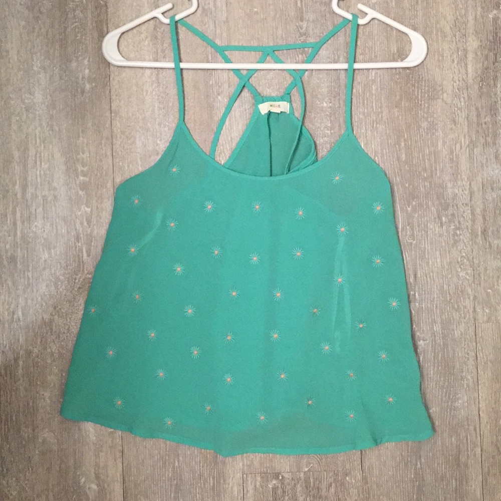 Flower patterned tank top