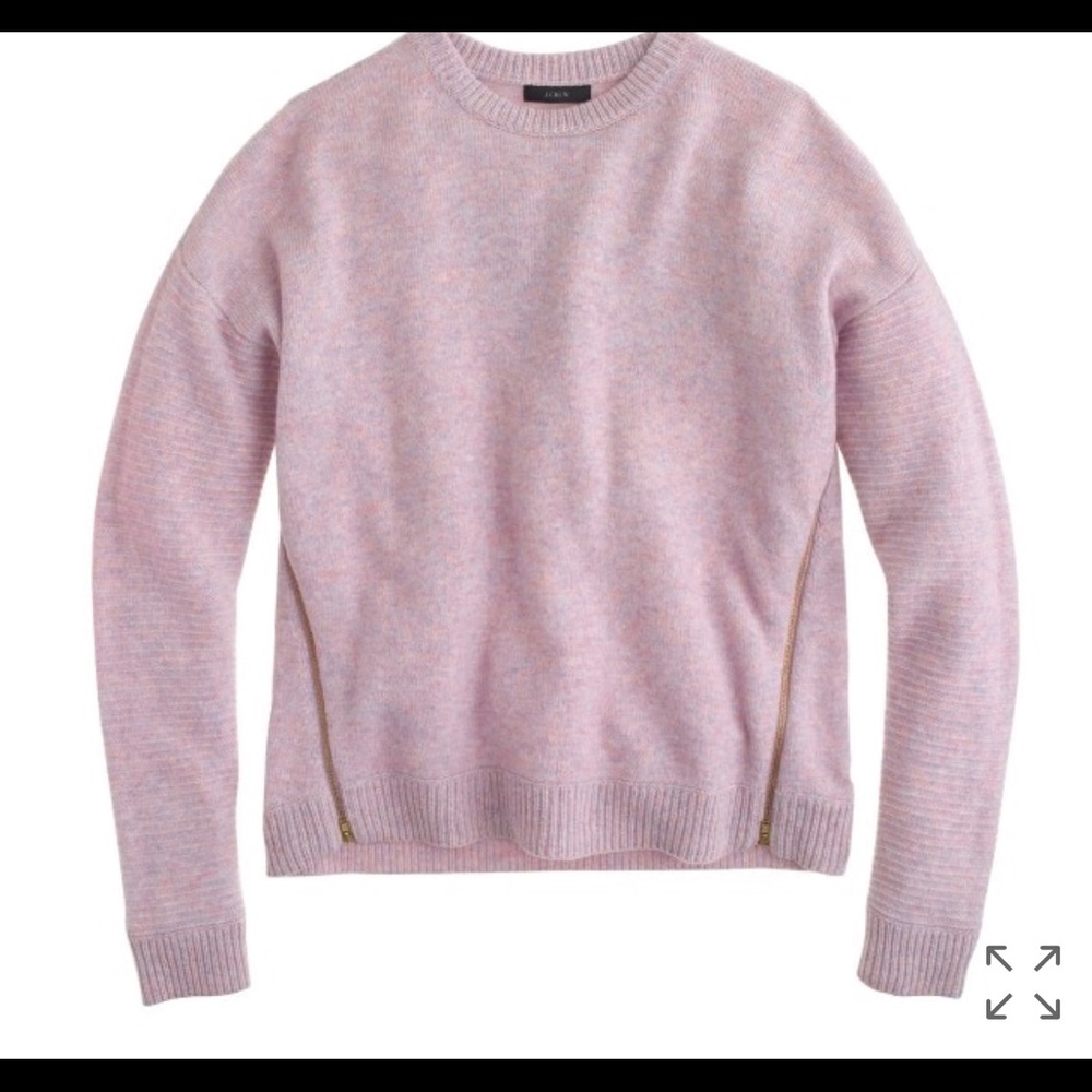 J. Crew Lambswool Sweater with side zippers