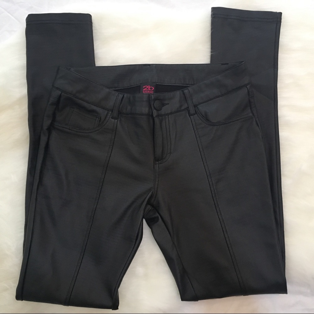 🖤SOLD🖤2B Bebe Black Skinny Pants Size 28 - Picture 4 of 7