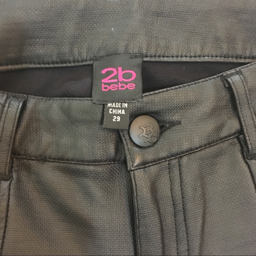 🖤SOLD🖤2B Bebe Black Skinny Pants Size 28 - Picture 7 of 7