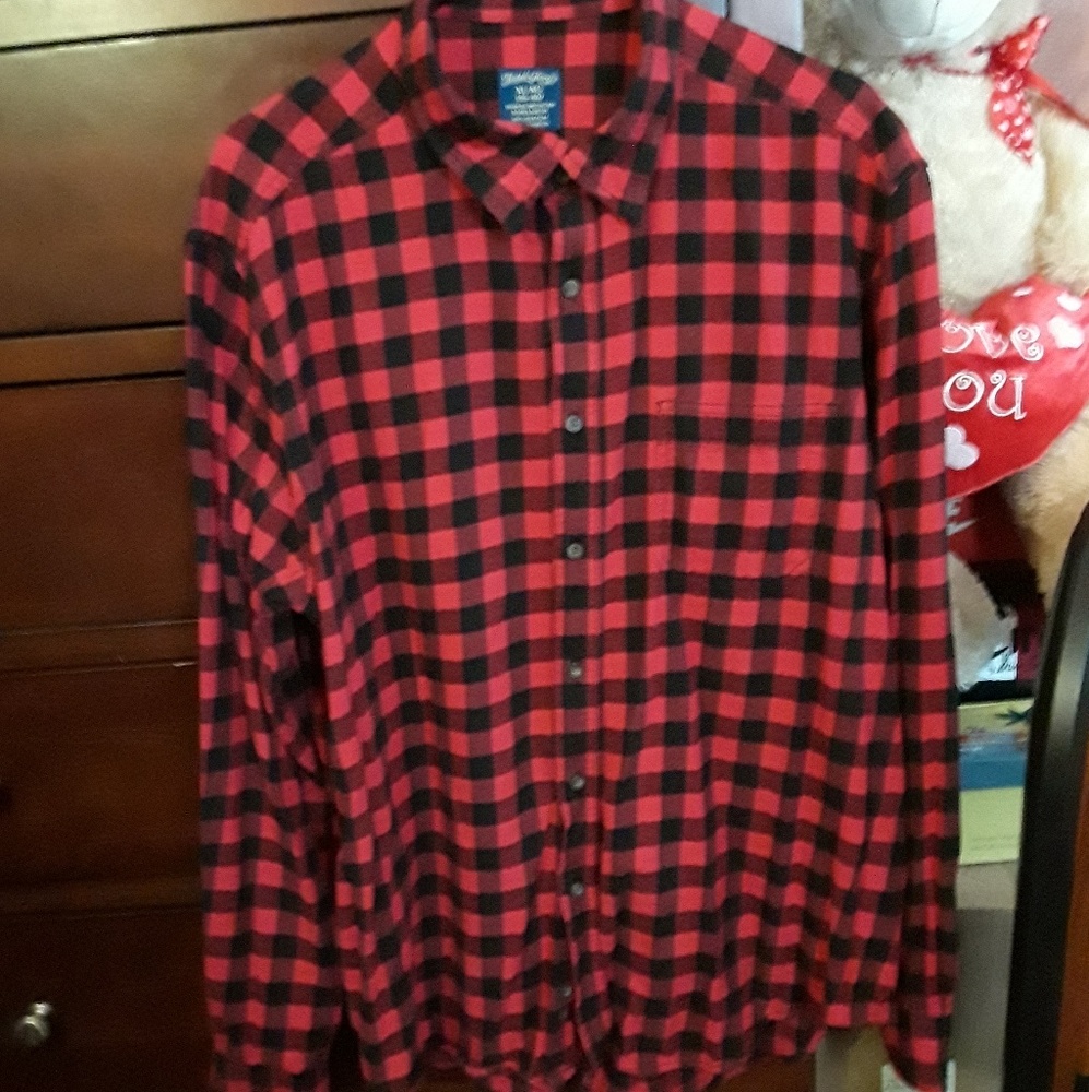 Flannel plaid button down