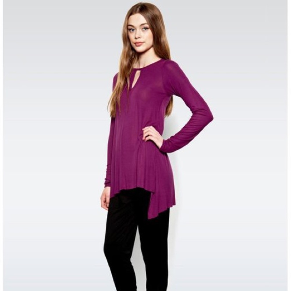 Michael Lauren XS Saxen Asymmetrical Top.