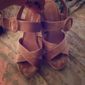 Madden Girl velvety pink heels