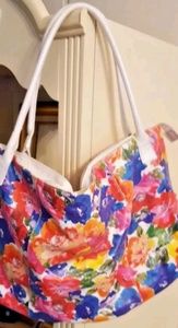 Maurizio Taiuti floral leather handpainted bag